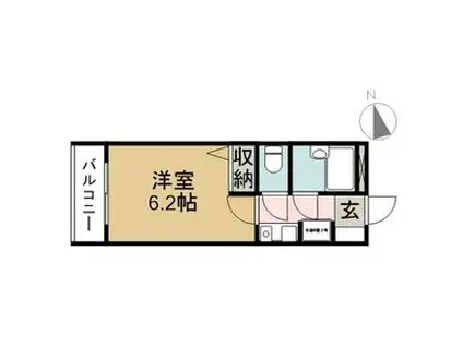 上高畑SKYマンションⅡ(1K/2階)の間取り写真