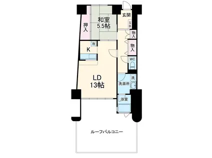 プリオール浜名湖(1LDK/2階)の間取り写真