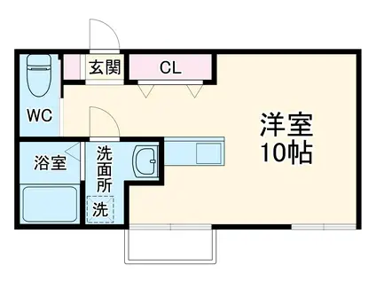 ツリーハウス元(ワンルーム/1階)の間取り写真