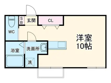 ツリーハウス元(ワンルーム/1階)の間取り写真