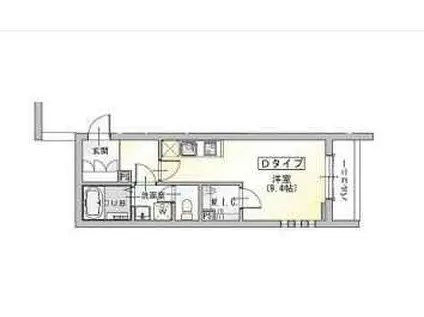 リアンジュ(1K/3階)の間取り写真