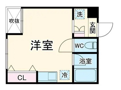 レジナス蕨(ワンルーム/4階)の間取り写真