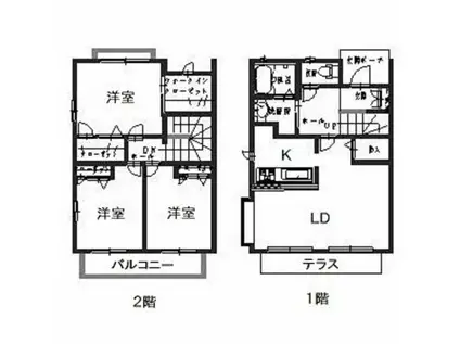 ホフケ羽衣(3LDK/1階)の間取り写真