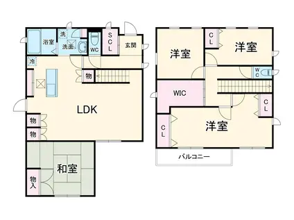 近鉄名古屋線 戸田駅(愛知) 徒歩45分 2階建 築12年(5LDK)の間取り写真