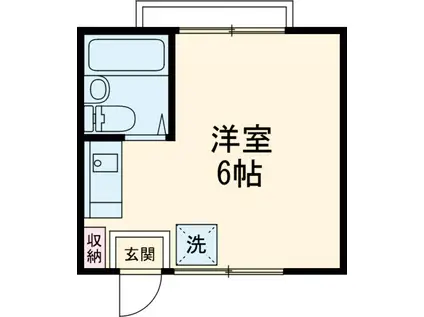 コーポ勝美(ワンルーム/2階)の間取り写真