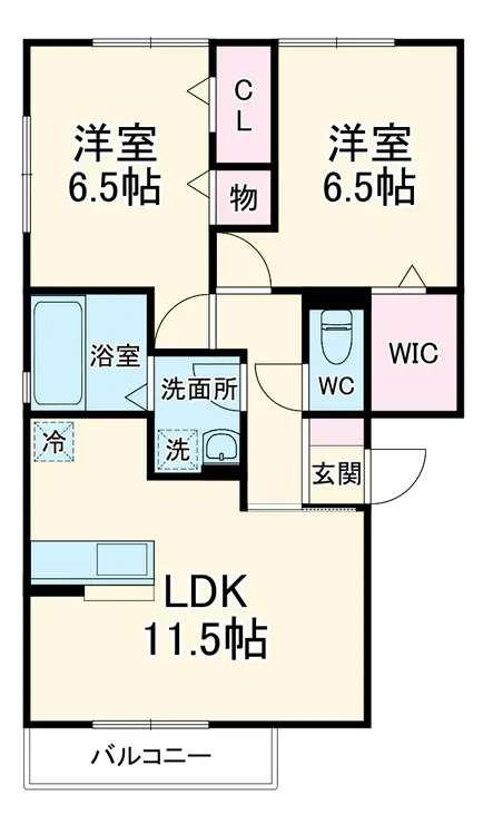 ヴェルドミール2 3階階 間取り