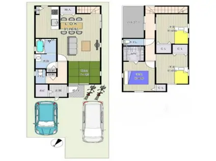 南海電鉄南海本線 春木駅 徒歩8分 2階建 築3年(4LDK)の間取り写真