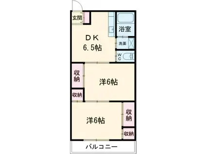 第五ロイヤル大嶋(2DK/2階)の間取り写真