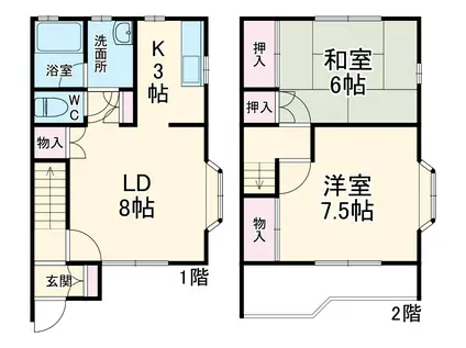 ガーデンツカサⅡ(2LDK)の間取り写真