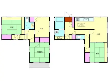 伊豆箱根大雄山線 飯田岡駅 徒歩7分 2階建 築37年(4LDK)の間取り写真