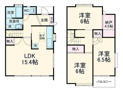 タウンハウス津田沼(3SLDK)の間取り写真