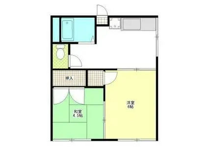 シャルマンおもちゃのまち(2K/2階)の間取り写真