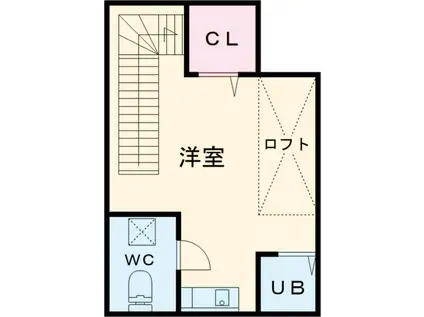 サークルハウス上石神井(ワンルーム/2階)の間取り写真