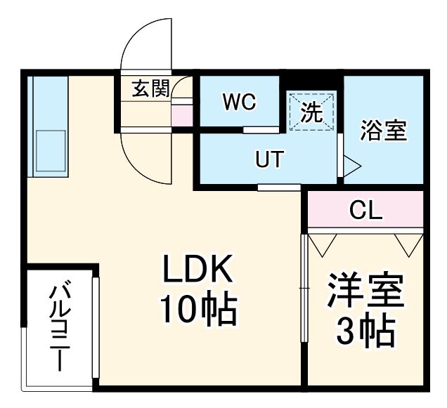 WARREN MATSUSHITAⅠ(1LDK/2階)の間取り写真