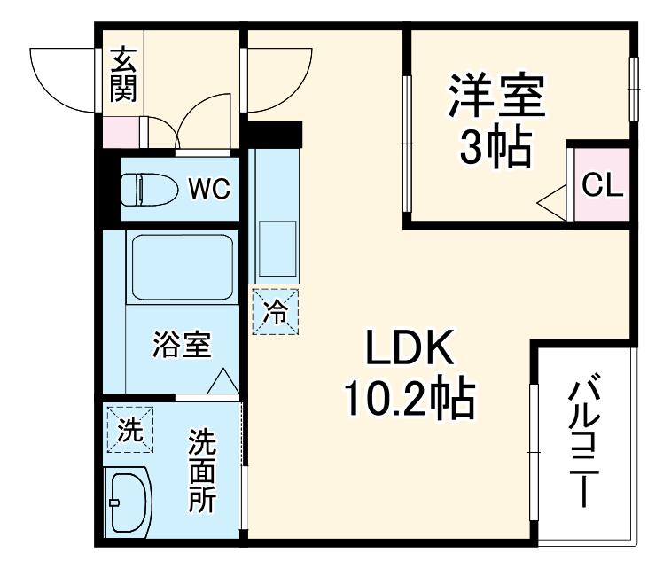 JACK HEIWAⅠ(1LDK/1階)の間取り写真
