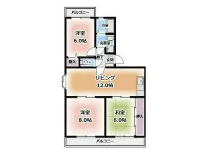 メゾン・ド・エソールⅠ(3LDK/1階)の間取り写真