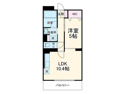 ジュピア・メゾン油小路(1LDK/5階)の間取り写真