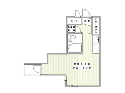 町田リバーサイドハウス(ワンルーム/3階)の間取り写真