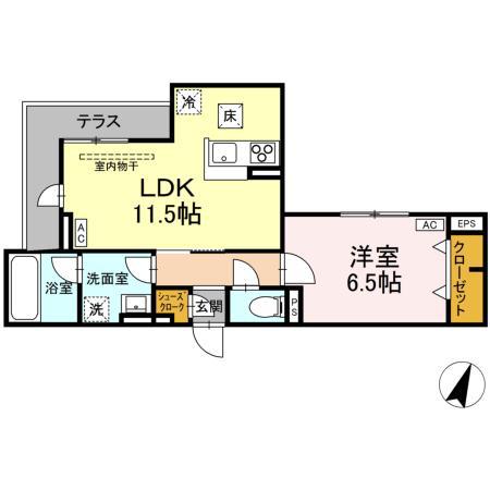ESPELIA・K(1LDK/2階)の間取り写真