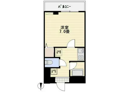 コーポフタバ(1K/1階)の間取り写真