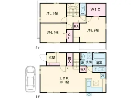 西武鉄道新宿線 井荻駅 徒歩14分 2階建 新築(3LDK)の間取り写真