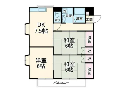 コーポ斉藤A(3DK/3階)の間取り写真