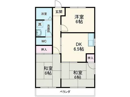 池下ハイツ(3DK/2階)の間取り写真