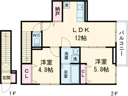 (仮称)練馬区北町1丁目新築(2LDK/1階)の間取り写真