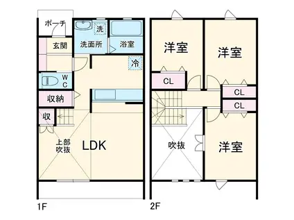 ＫＯＵＫＩメゾン(3LDK)の間取り写真