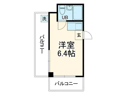 HOUSING 101(ワンルーム/3階)の間取り写真