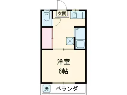 コーポ豊田(1DK/1階)の間取り写真