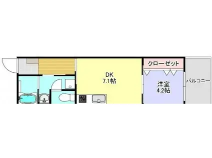 MテラスN(1DK/3階)の間取り写真