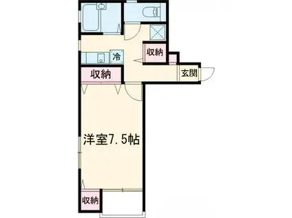 COZY COURT(1K/3階)の間取り写真