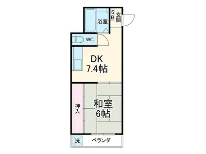 コーポ大富(1DK/3階)の間取り写真