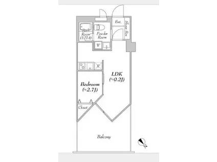 TRAVALORE淵野辺(1LDK/3階)の間取り写真
