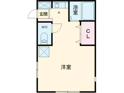 プティメゾン(ワンルーム/1階)の間取り写真