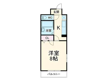 ルミエール(1K/2階)の間取り写真