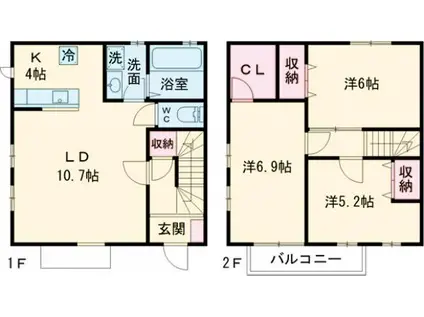 エバーコート　Ⅴ(3LDK)の間取り写真
