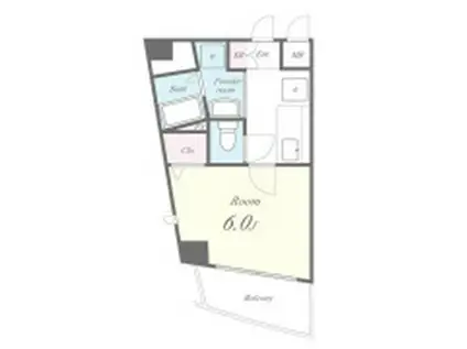 小室マンション(1K/3階)の間取り写真