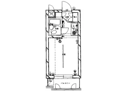 モナークマンション阿佐ヶ谷(ワンルーム/2階)の間取り写真