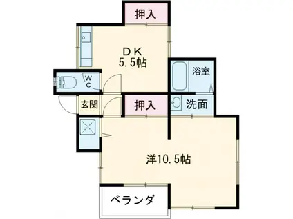 KLIEN(1DK/2階)の間取り写真