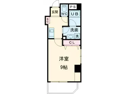 エトワール西葛西Ⅱ(1K/4階)の間取り写真