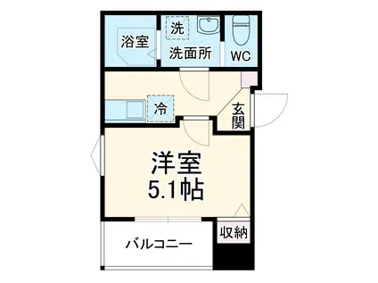 MST相武台前(1K/2階)の間取り写真