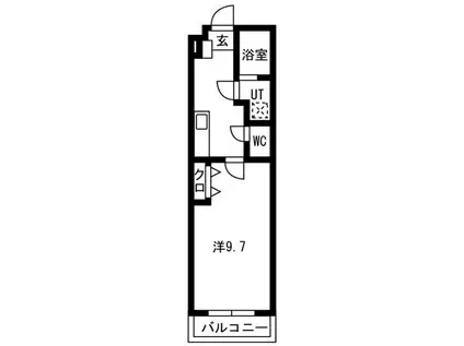 リコ・ガーデン(1K/2階)の間取り写真