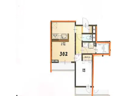 PARTENZA松波さくら通(1LDK/3階)の間取り写真