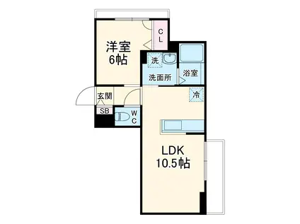 PARTENZA松波さくら通(1LDK/3階)の間取り写真