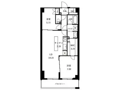 ザ・ケンジントン・レジデンスときわ台(2LDK/2階)の間取り写真