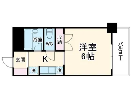 ジュネス南林間(1K/3階)の間取り写真