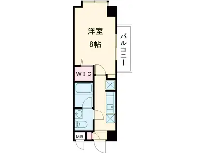 ウィステリア仙川2(1K/4階)の間取り写真