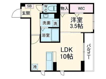 D-ROOM中央市成島PJ(1LDK/1階)の間取り写真